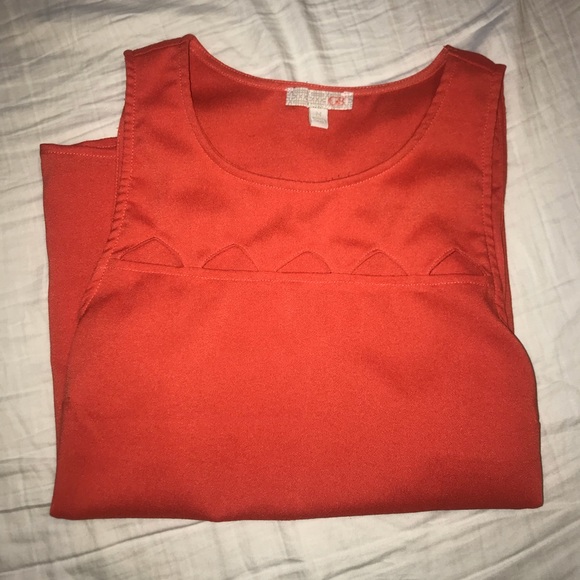 GB Tops - Cute orange top with triangle cutouts!